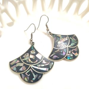Alpaca Mexico Multicolor Abalone Shell Earrings